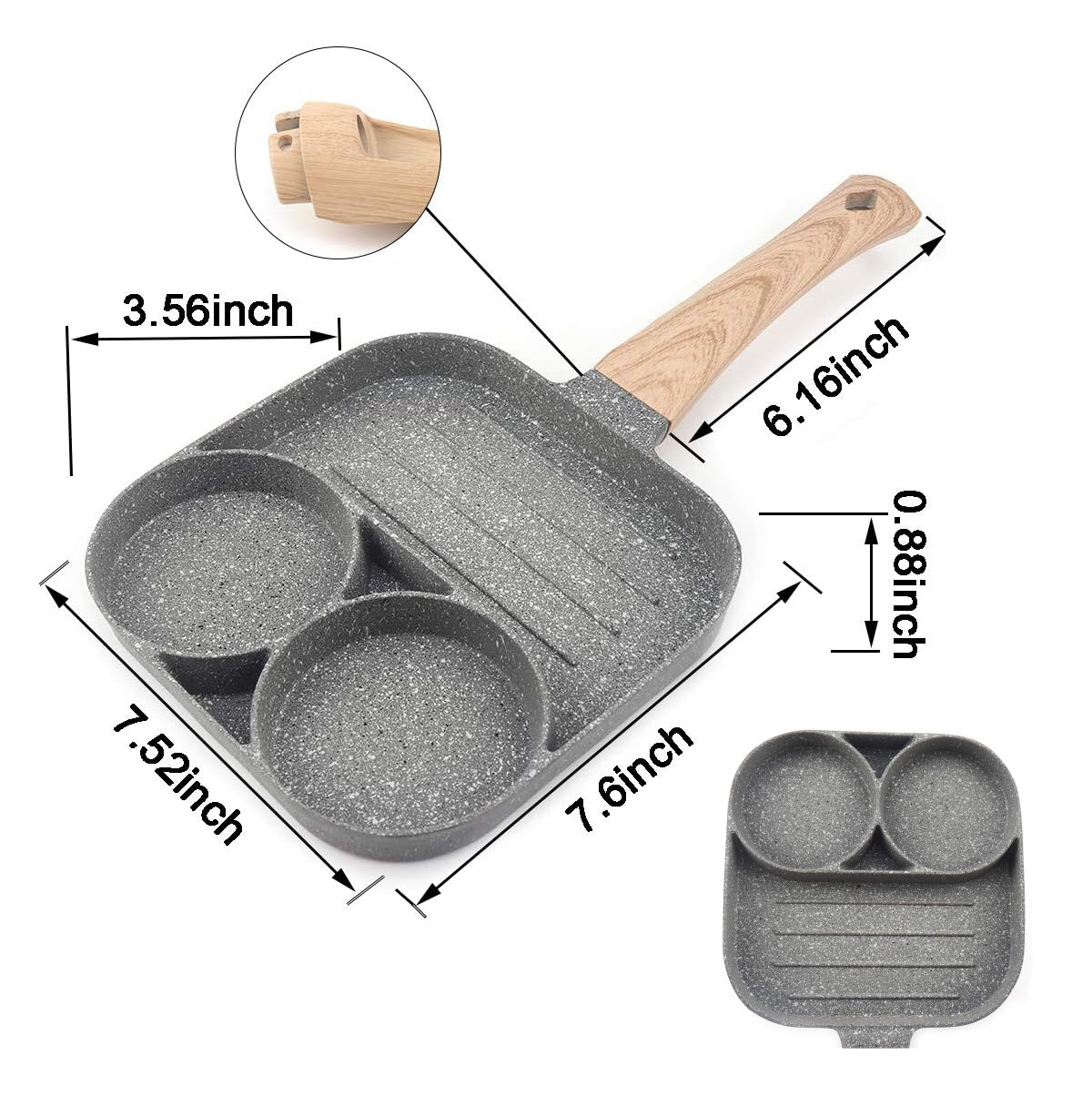 Miniatura 1 de Sarten Multiuso Antiadherente 3 Puestos